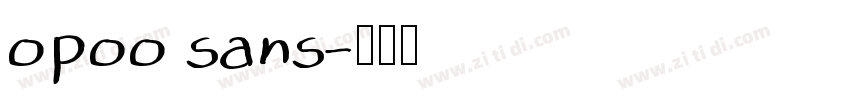 opoo sans字体转换